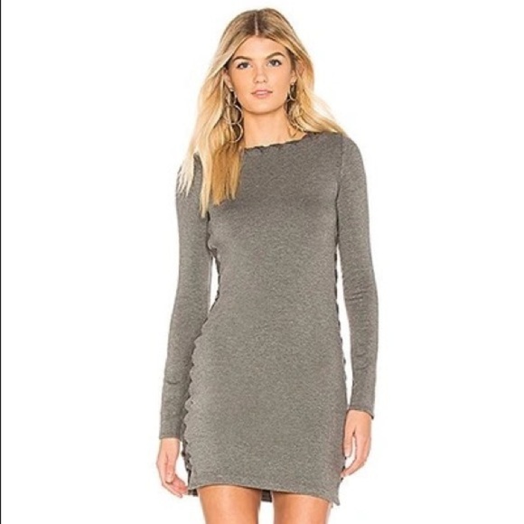 BAILEY 44 Gray Lazy Day Long-sleeve Bodycon Mini Dress Size Small - Picture 2 of 13